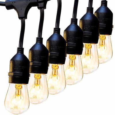 25ft 48ft Bulbo claro LED G40 Globo Solar LED Luces de cuerdas para la decoración de las fiestas