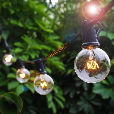 Luz de cuerda exterior de PVC E26 E27 S14 Edison Incluye bombilla LED resistente al agua G40