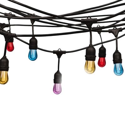 Luz de hadas de cuerdas de goma de Navidad de cobre multicolor LED RGB