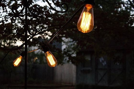 Tubo de ducha de meteoritos solares lámpara de parche Cluster luz LED con longitud personalizada