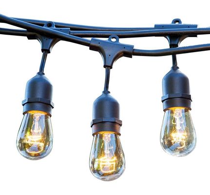 Estilo de Navidad 48ft S14 LED Edison bombillas de cuerda luces para interiores al aire libre