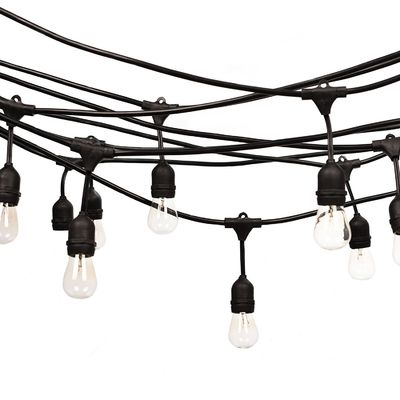 Luces de cuerdas de patio bien diseñadas con cable de alimentación para colores personalizados