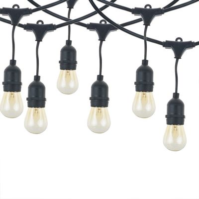 Luces de cuerdas de patio bien diseñadas con cable de alimentación para colores personalizados