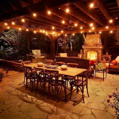 100V-220V Tamaño personalizado guirnalda de LED estrellado para jardín al aire libre fondo de dormitorio