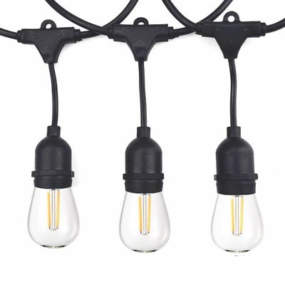CE ROHS Luz de cuerda exterior para las vacaciones Botón de batería