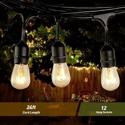 Cortina de luz de Navidad exterior con control remoto de cuerda para jardín paisajístico