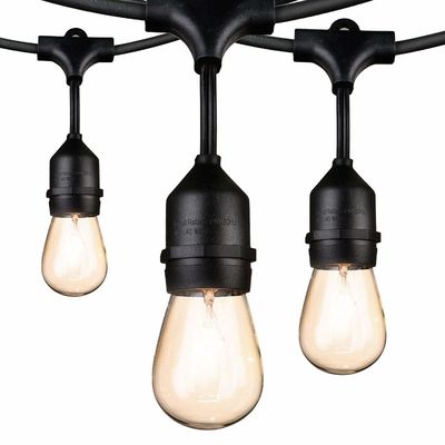 Festoon exterior lámpara de globo guirnalda B22 E27 luz de cuerda de toma de corriente 220v