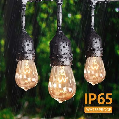 Vintage Edison S14 bombillas LED para el exterior luz de cuerda comercial